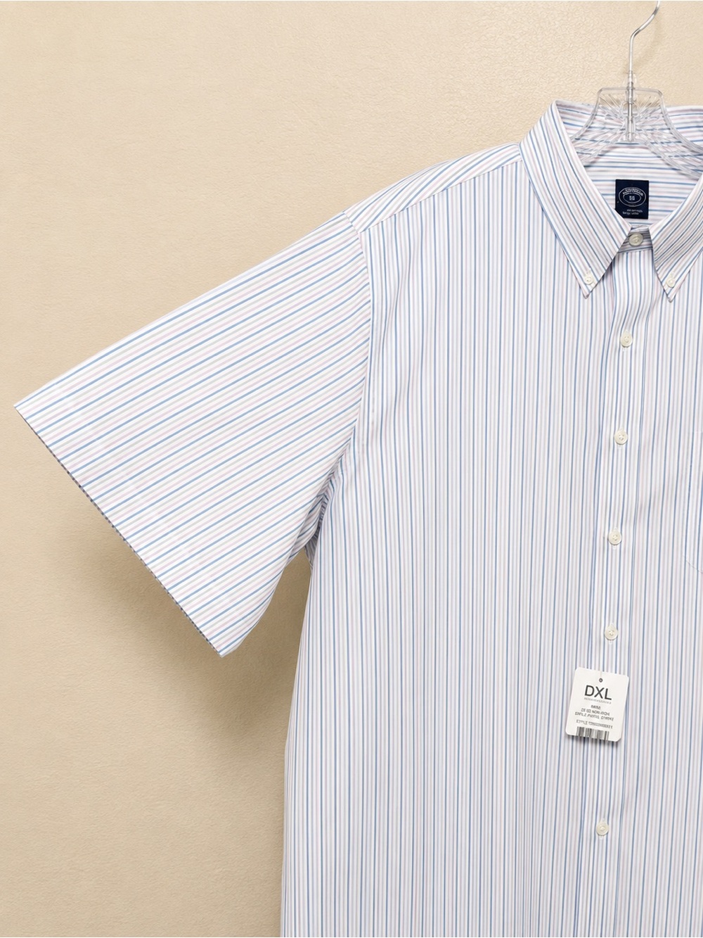 NWT Brooks Brothers 1818 3XL Big & Tall Non-Iron Cotton Stripe Button Down Shirt - Picture 5 of 6